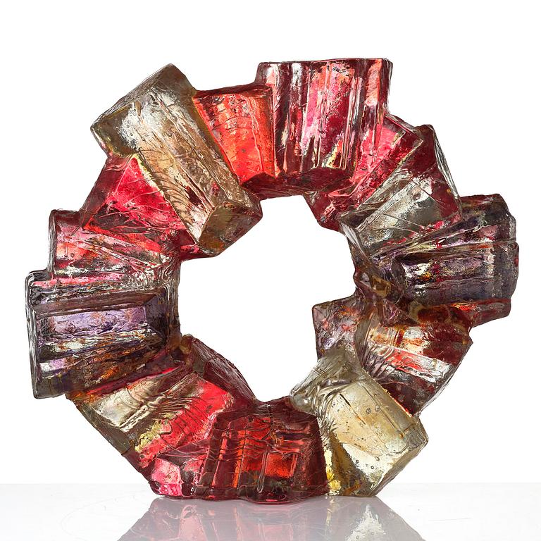 Edvin Öhrström, "Korona", a cast glass sculpture, Lindshammar Glassworks.