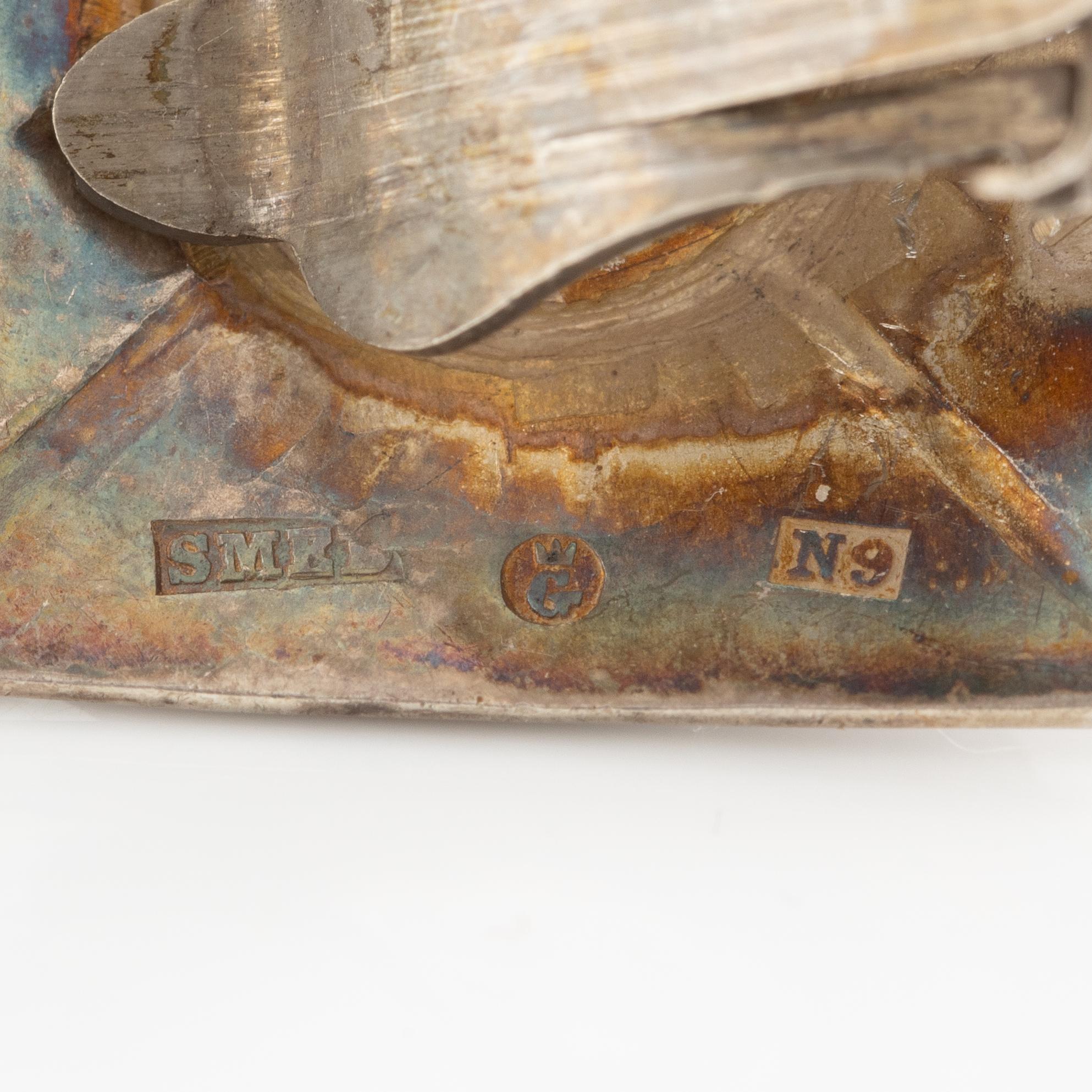 Lars Arby, four pairs of earrings, silver, Gothenburg including 1963 and 1969.