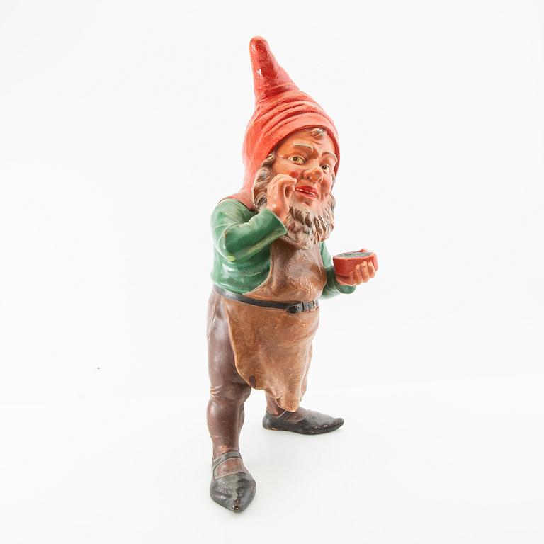 Gnome probably Germany mid/second half of the 20th century painted terracotta.