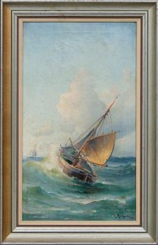 Ludvig Richarde, oil on canvas signed.