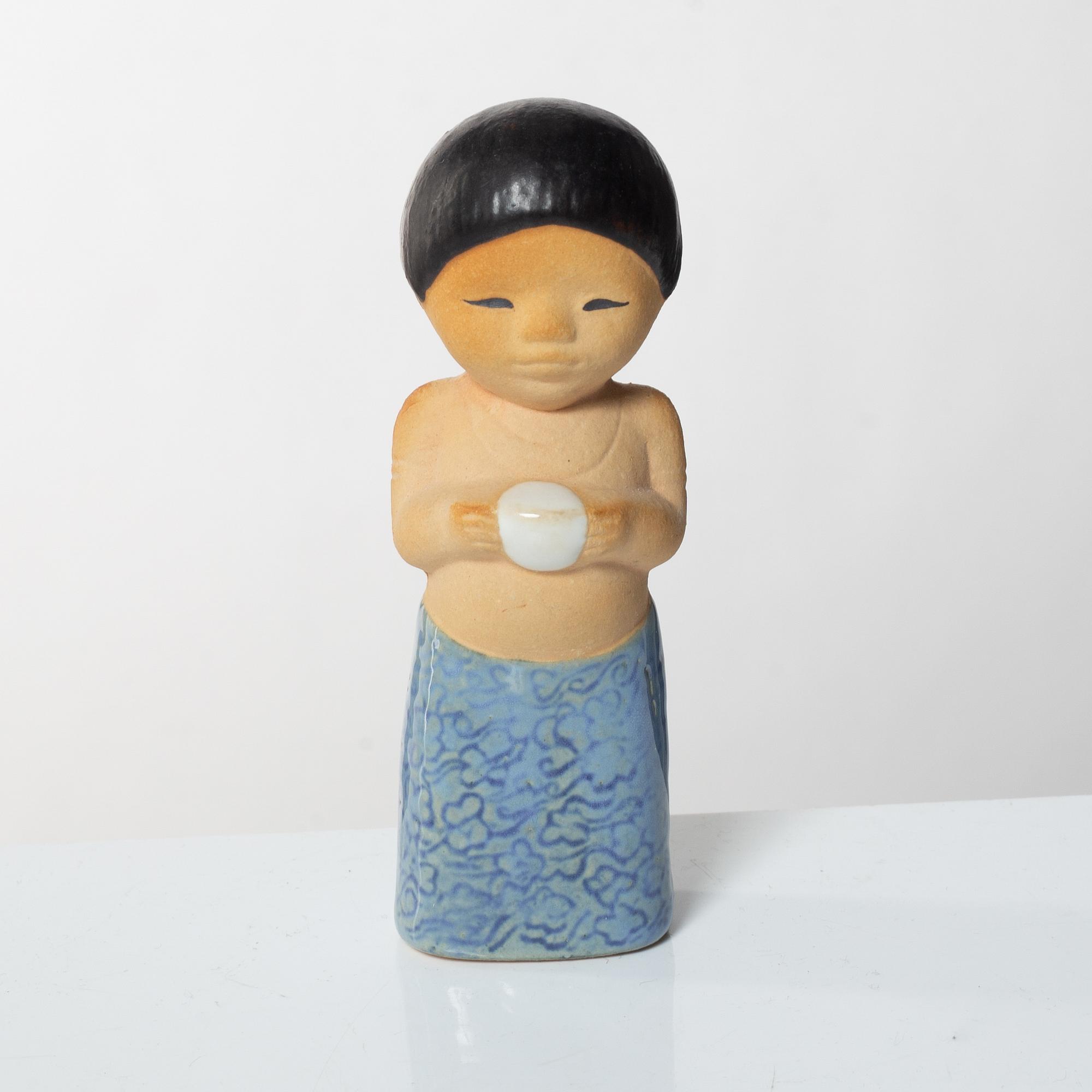 Lisa Larson, figurines, 8 pcs, "Children of the World", Gustavsberg.