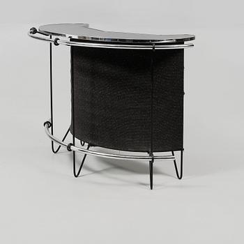 BARDISK samt BARSTOLAR, 3 st, 1950/60-tal.