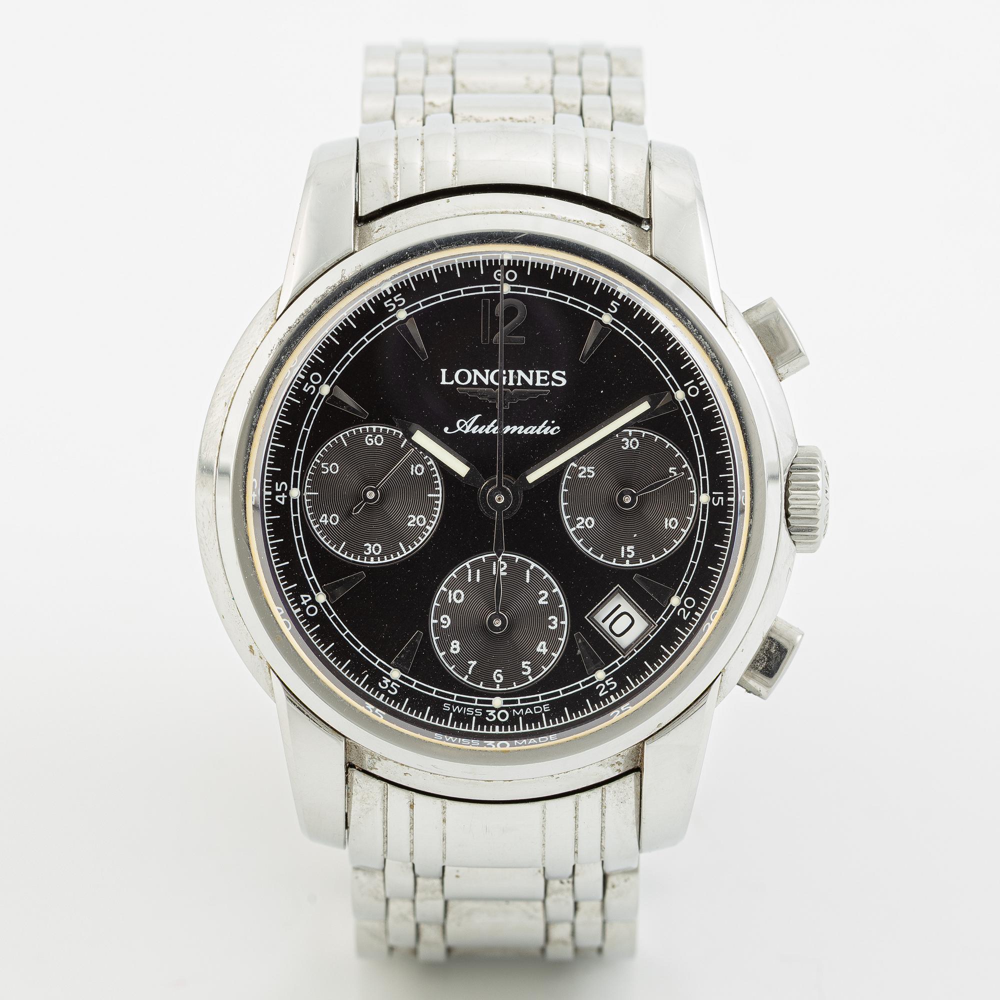 Longines, Saint-Imier, wristwatch, chronograph, 39 mm.