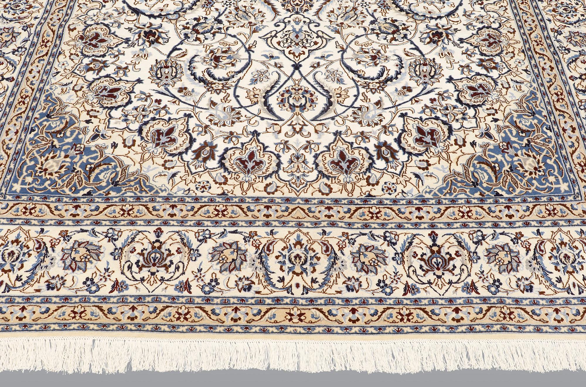 A carpet, Nain part silk so called 9LAA, ca 375 x 244 cm.