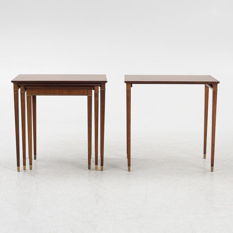 Nesting tables, 4 pieces (3+1), first half of the 20th Century.