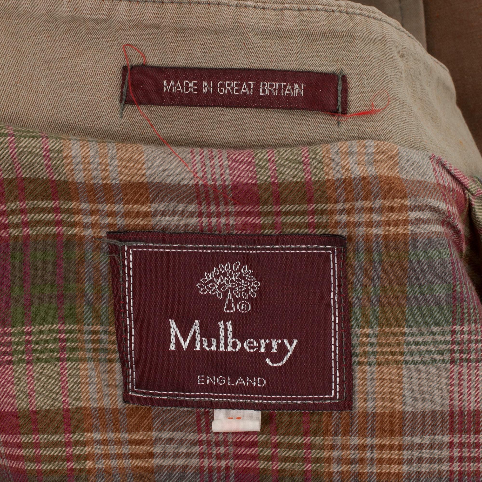 MULBERRY, a beige cotton coat. Size M.