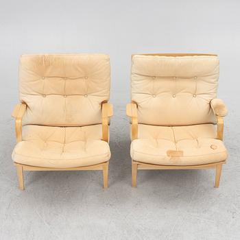 Bruno Mathsson, a pair of 'Ingrid' armchairs, Dux.