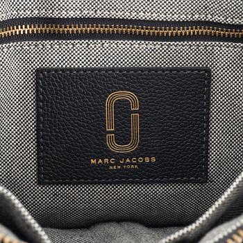 Marc Jacobs, a black leather 'Interlock Courier' messenger bag.