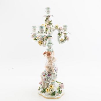 Candelabrum Rococo style Germany mid-20th century porcelain.