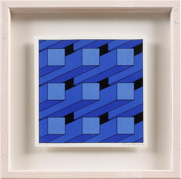 EINAR HÖSTE, färgserigrafi, signerad, numrerad 34/60 samt daterad -94.