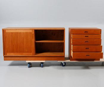 BYRÅ samt SIDEBOARD, Wirserum, Hultarp, 1950-/60-tal.