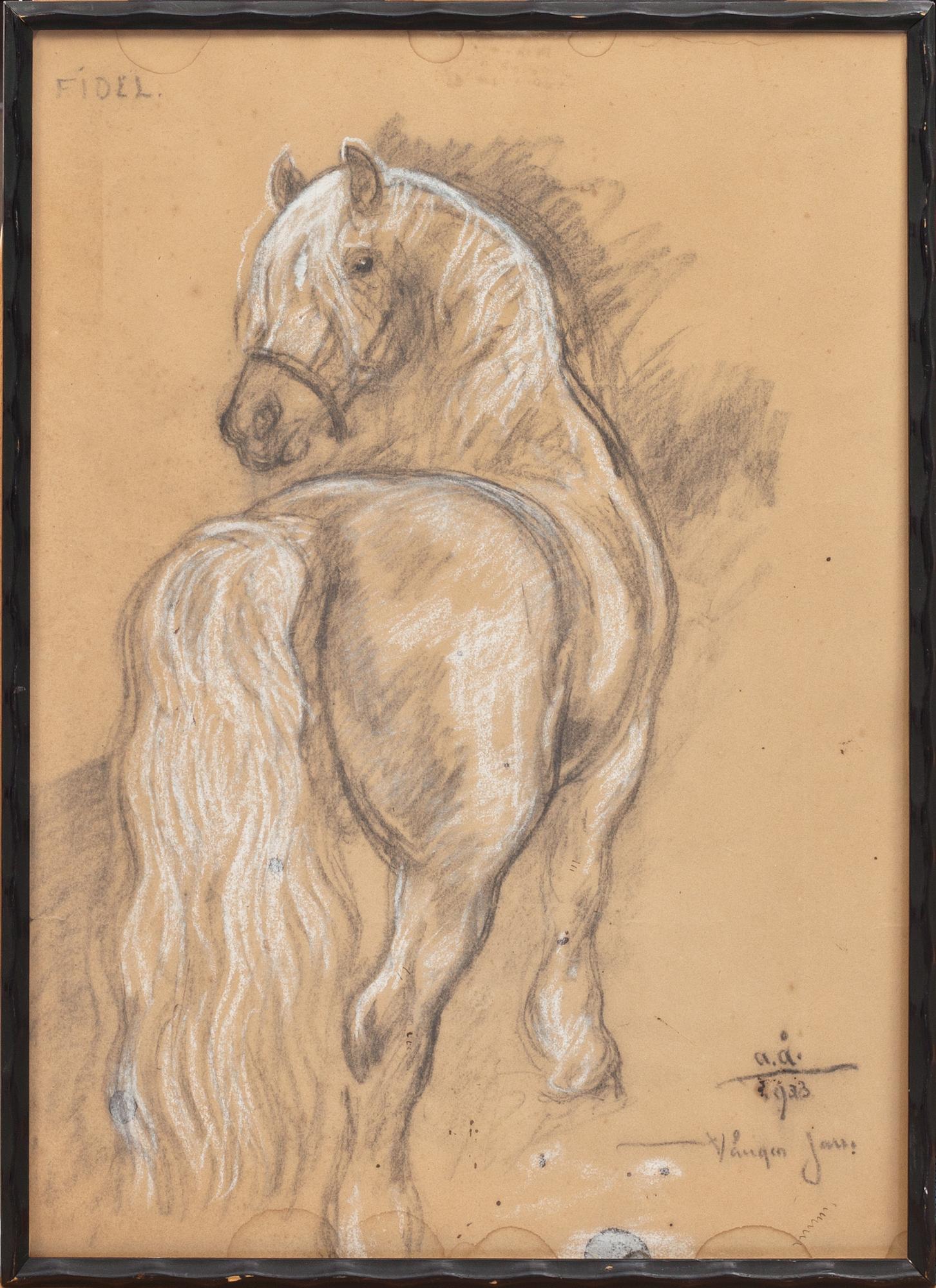 ACKE ÅSLUND, blandteknik på papper, monogramsignerad och daterad Vången, 1933.