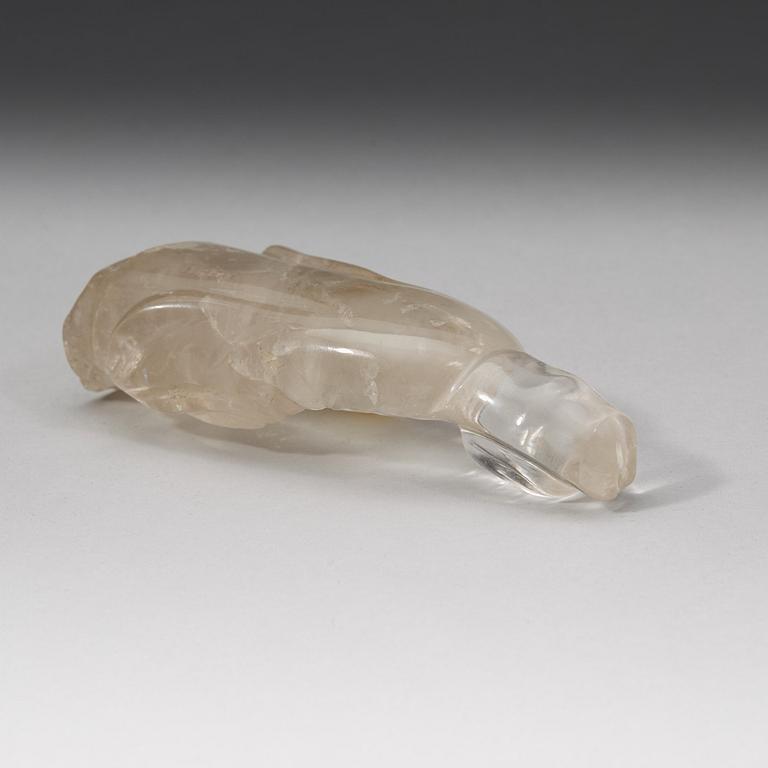 A rock chrystal figure, Qing dynasty (1644-1912).