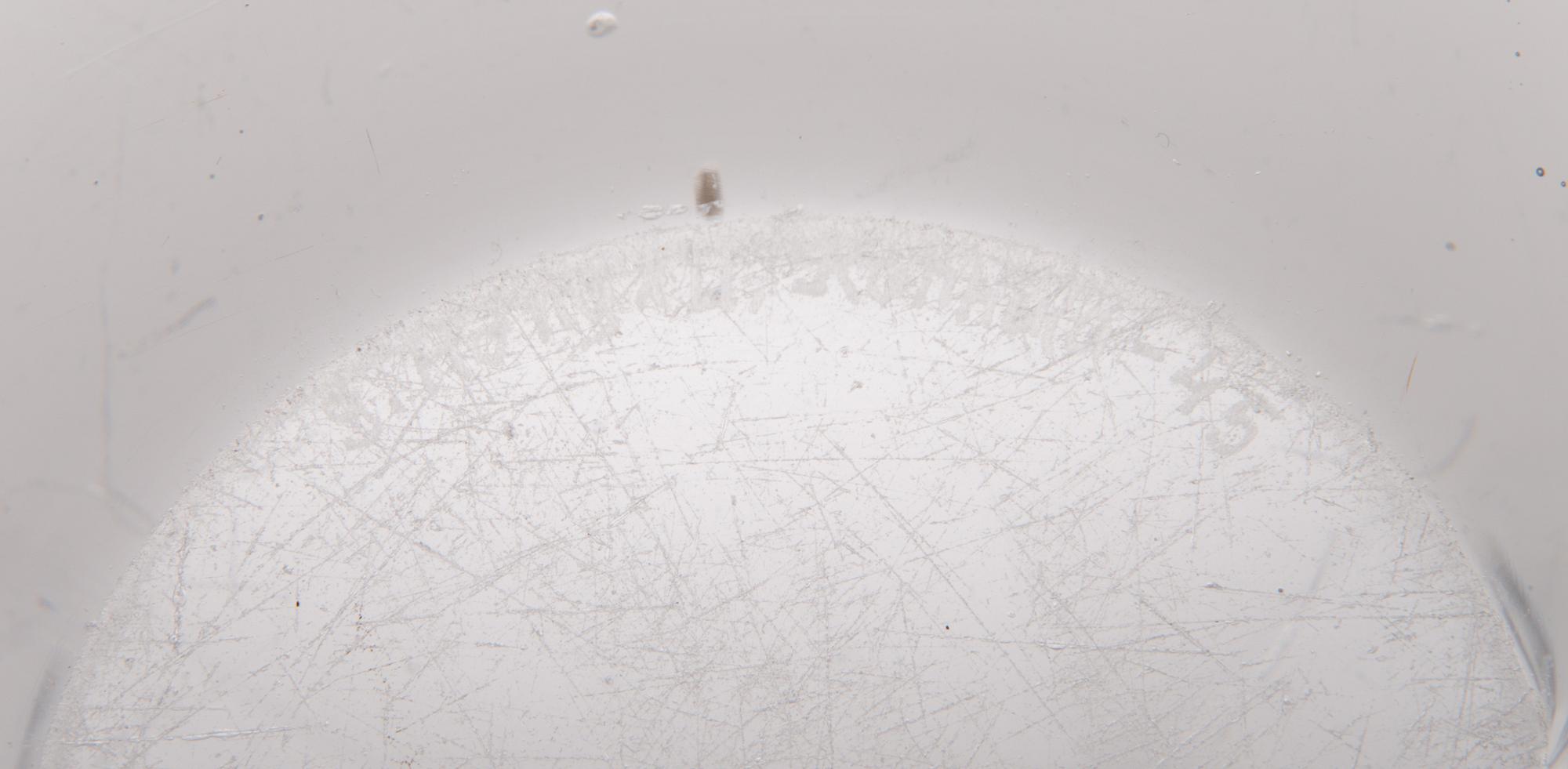 A glass vase signed G. Hongell Karhula -45.