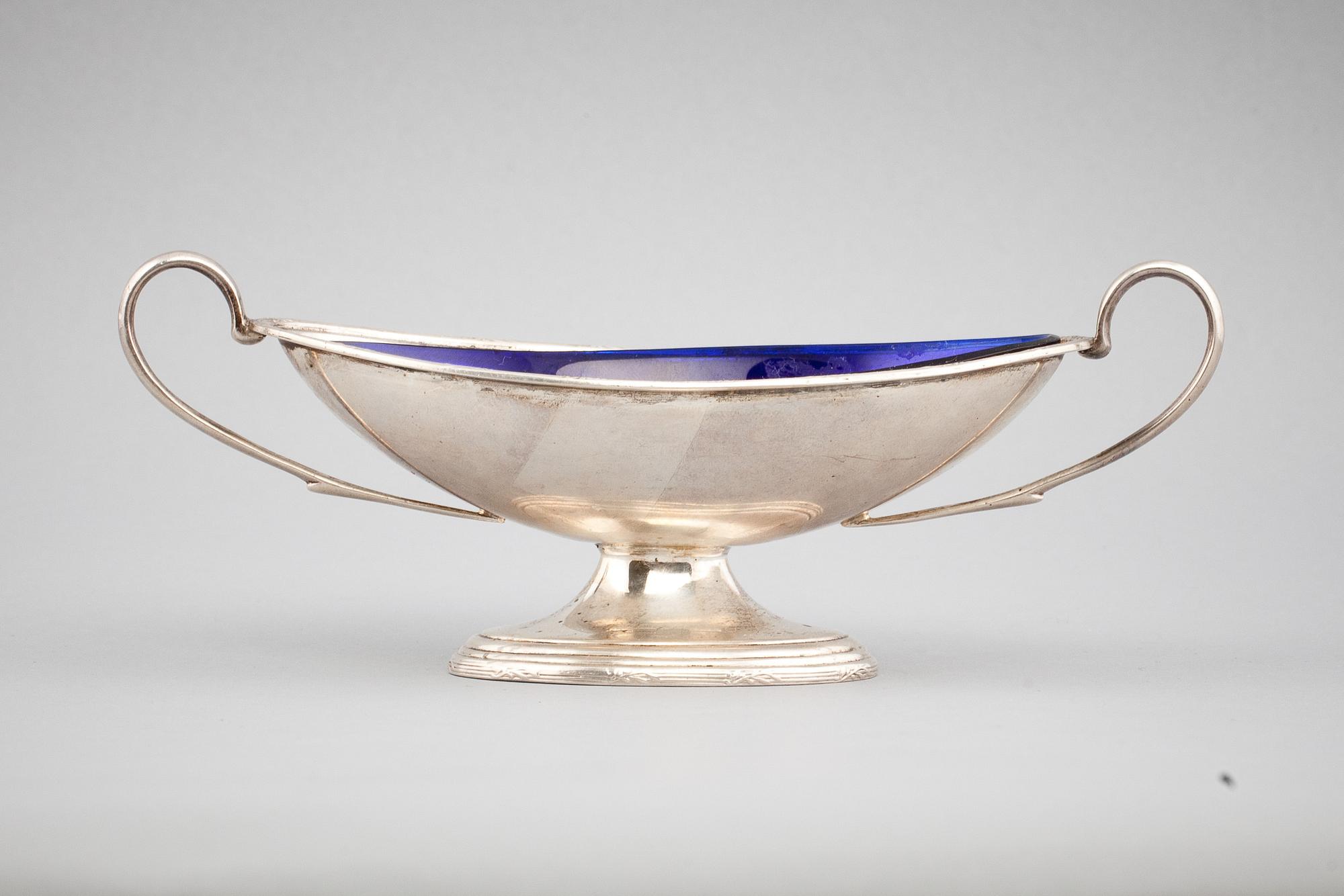 SALTKAR, silver, SW Smith & Co, Birmingham, England, 1900-talets första hälft.