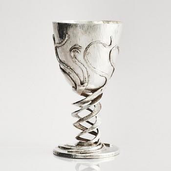 Louis Osman, a large Britannia silver beaker, London 1987.