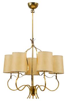 51. Paavo Tynell, A FIVE-LIGHT CEILING LAMP.