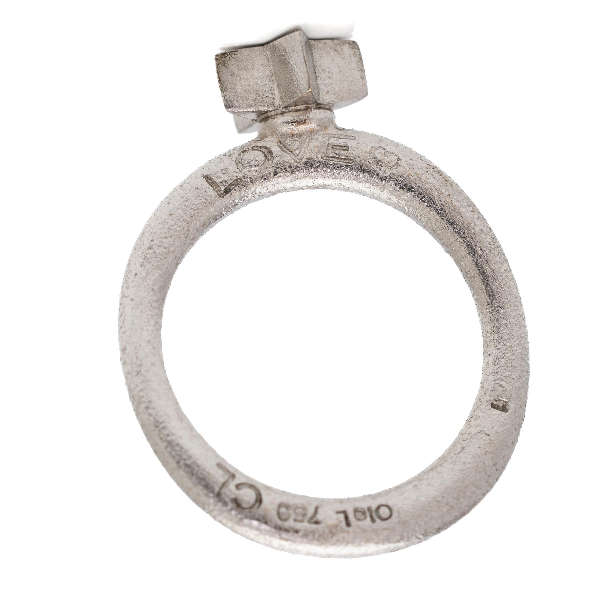 Ole Lynggaard, Ring, “Love”, 18K white gold with brilliant-cut diamonds, designed by Charlotte Lynggaard.