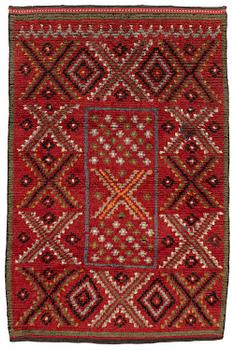 349. A knotted pile bed cover c. 205 x 134 cm, Finland, mid to the second half of the 19th century.