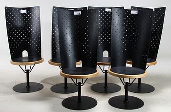 STOLAR, 6 st, "Hövding", Blå station design Börge Lindau.