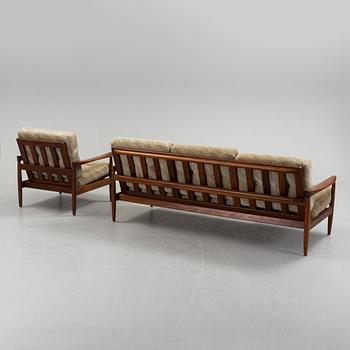 A 'Kolding' easy chair and a sofa by Erik Wörtz, IKEA.