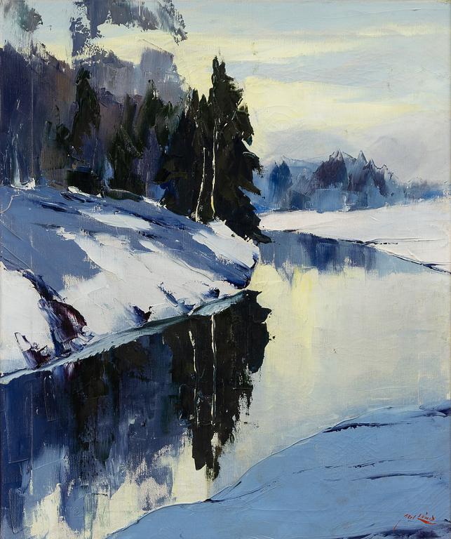 Axel Lind, Winter landscape.