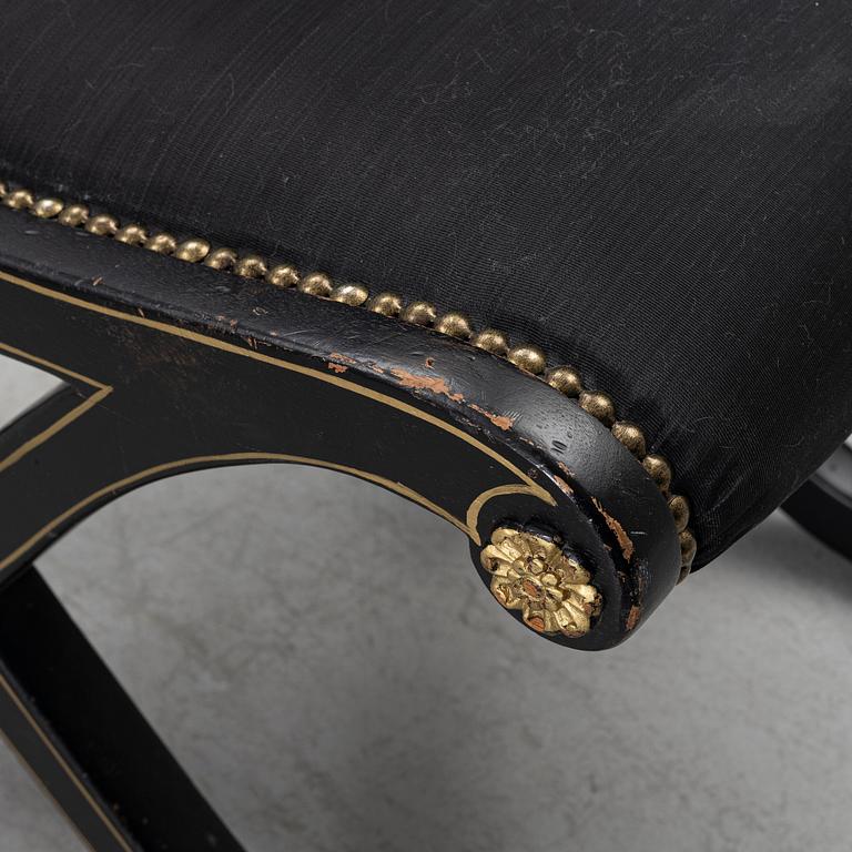 Stools, a pair, Empire style, second half of the 20th century.