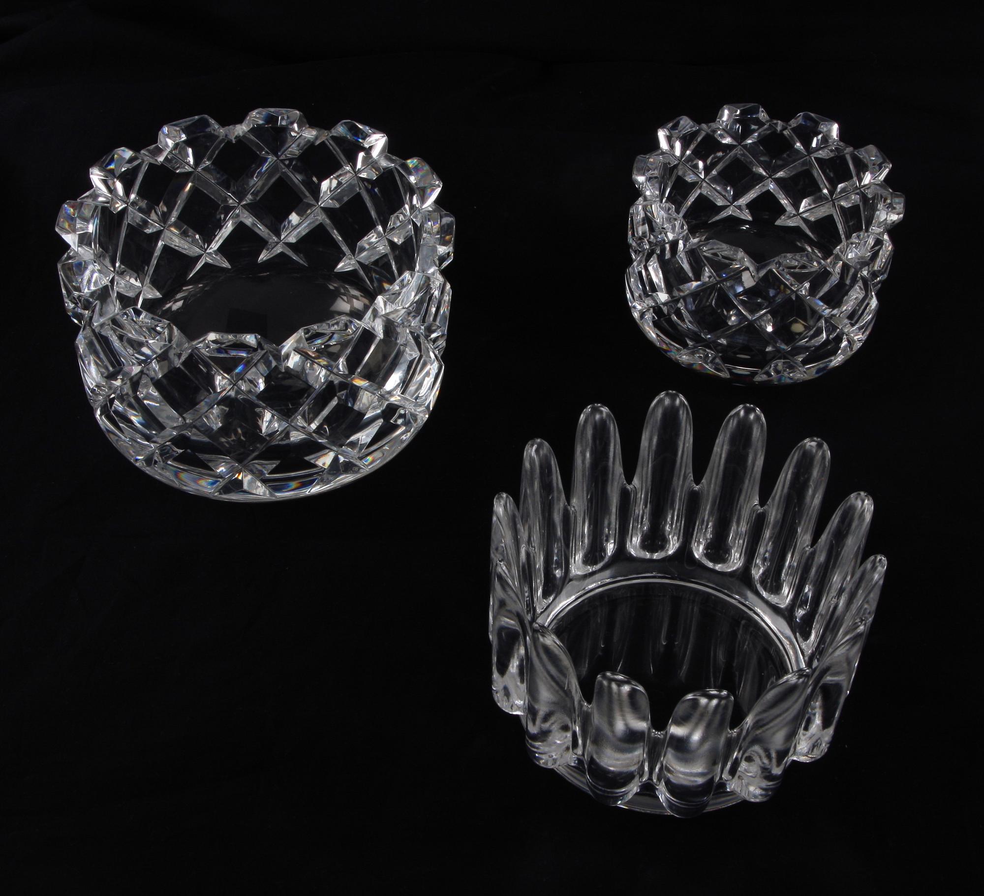 SKÅLAR, kristall, 3 st, Orrefors.