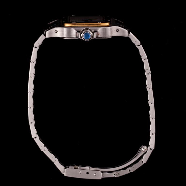 ARMBANDSUR, dam, Cartier Santos, stål och guld. Original etui, garantikort 1993.