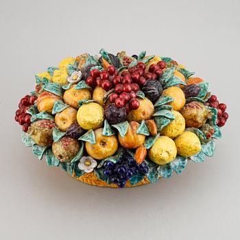 A 20th century glazed ceramic centerpiece.