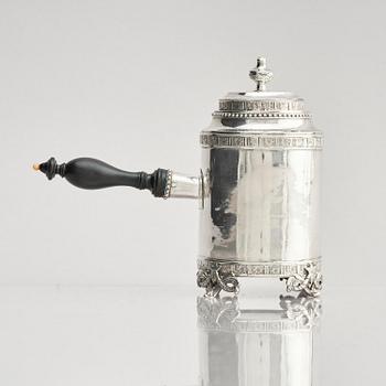 A Swedish 18th century silver milk jug, mark of Anders Hjulström, Köping 1791.