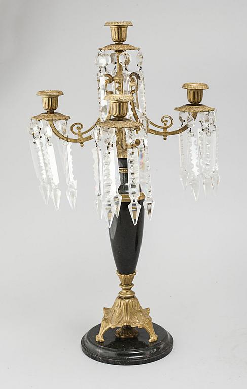 KANDELABRAR, ett par, oscarianska, 1800-talets slut.