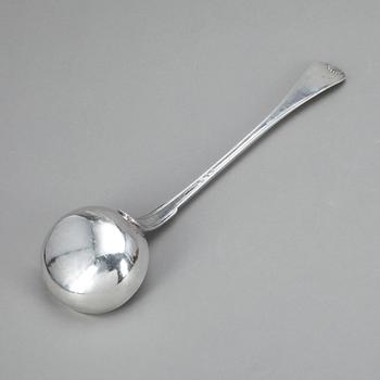 SOPPSLEV, silver, Anders Lundqvist, Stockholm, 1828. Vikt ca270g.