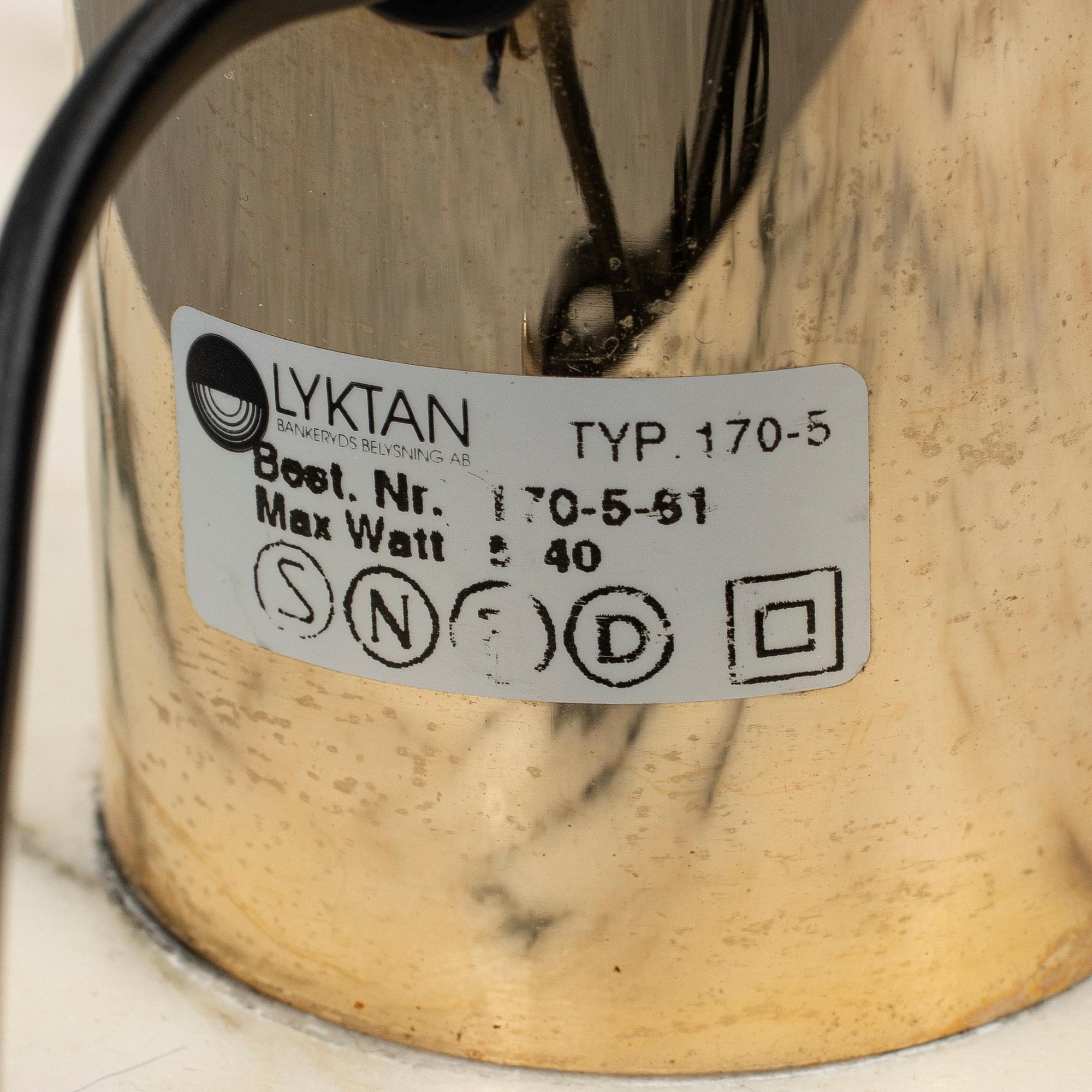 LYKTAN, golvlampa, "Gustav", 1970/80-tal.