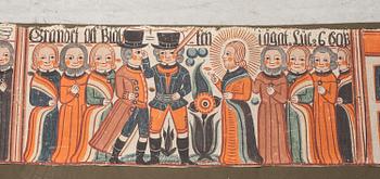 BONADSMÅLNING, troligen Brearedsskolan, Halland, 1800-tal.