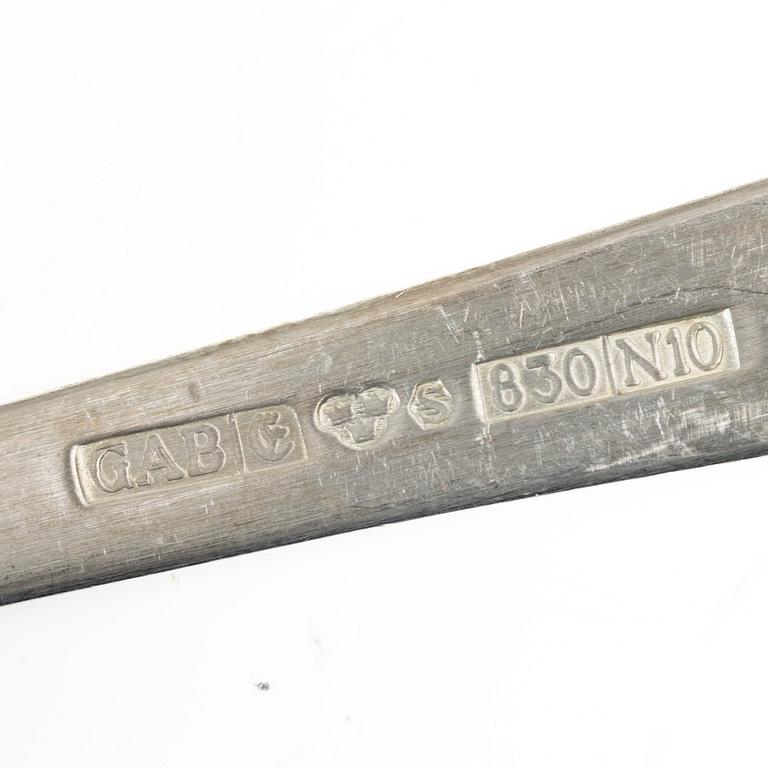 Jacob Ängman, A Swedish silver cutlery, 'Rosenholm', GAB, Stockholm and Eskilstuna, some 1987 (36 pieces).