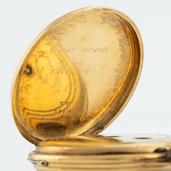 Fickur, 18K guld, 37,6 mm.