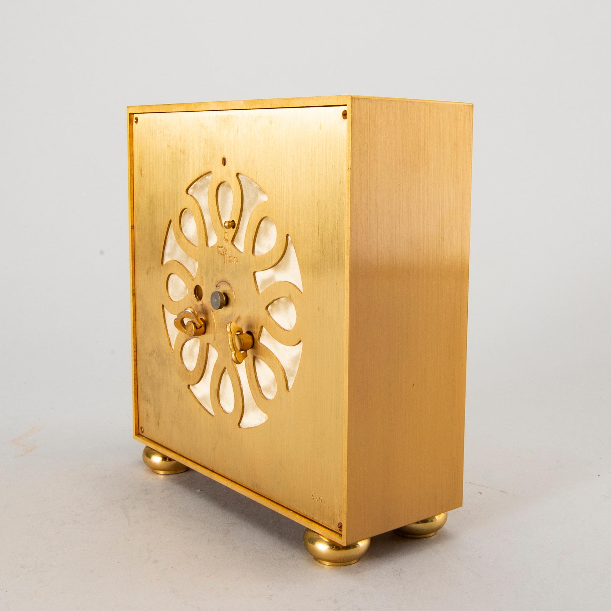 A 1960's Swiss Jaeger Le Coultre 8-days desk clock.