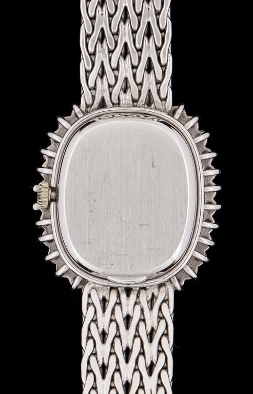ARMBANDSUR, dam, Tissot, manuell, 18k vitguld, krans med briljantslipade diamanter tot ca0,68ct. Vikt 34g.