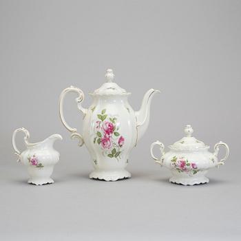 KAFFESERVIS, 38 delar, porslin, "Pompadour", Rosenthal, Tyskland, 1900-talets första hälft.