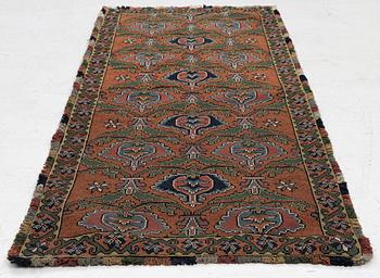 Sled cushion in folk art style, 20th century. 155 x 70 cm.