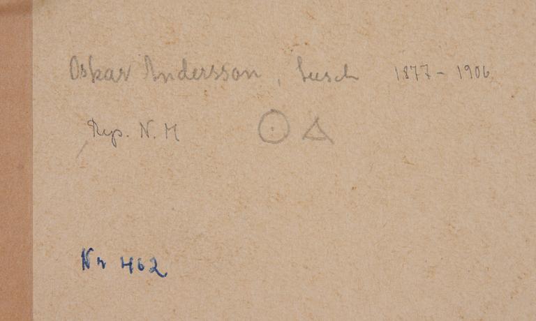 OSKAR (O. A.) ANDERSSON, tuschteckning, sign.