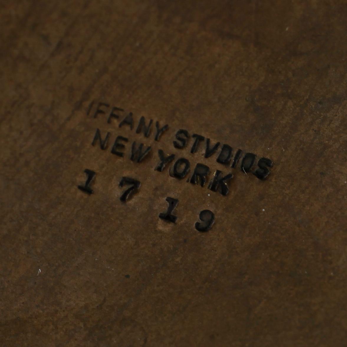 ASKFAT, 4 st, brons, Tiffany Studios, New York, 1900-talets första hälft.