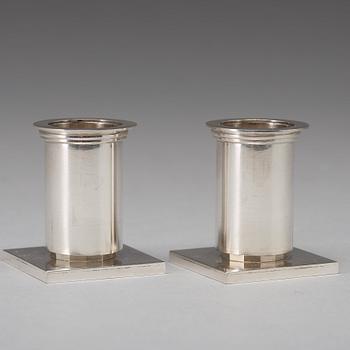 Wiwen Nilsson, a pair of candlesticks, Lund 1943, sterling.