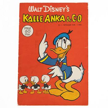 Comic book, Kalle Anka & Co, no. 1, 1948.