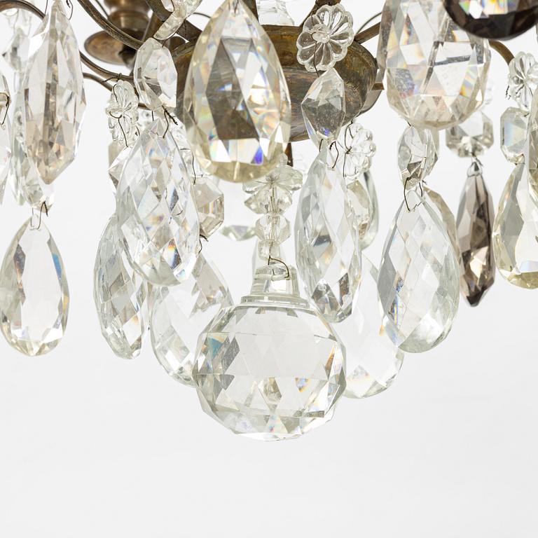 A chandelier, Rococo style, mid-20th century.