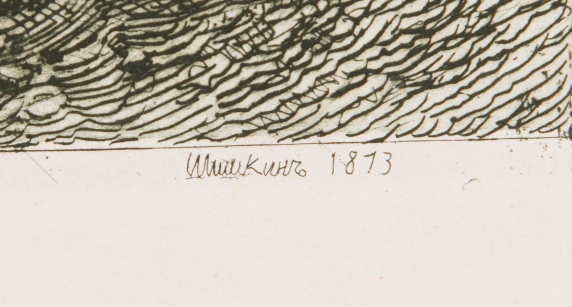 IVAN IVANOVITCH SHISHKIN, etsning, signerad och daterad 1873 i plåten.