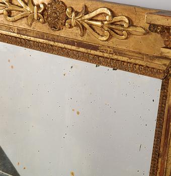 An Swedish Empire mirror, first half of the 19th century, attributed to Petter Gustaf Bylander, (Gothenburg 1802-59).