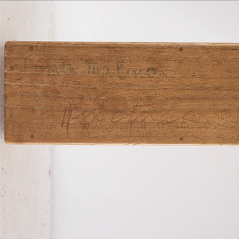 Kakiemono, färg och tusch på papper. Japan, okänd konsnär, 1900-tal. Signerad Gyokdo 玉堂. Socker ärtor.