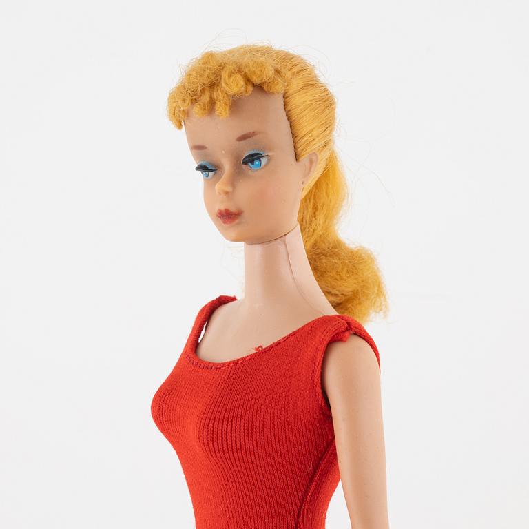 Barbie, docka, vintage "Nr. 4, Ponytail", Mattel 1960.